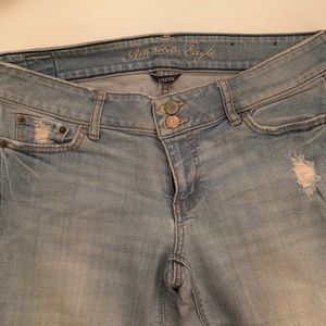 American Eagle Stretch Flare Leg Light Wash 10